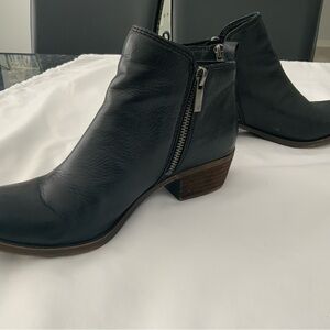 Lucky Brand Black Leather Ankle Booties